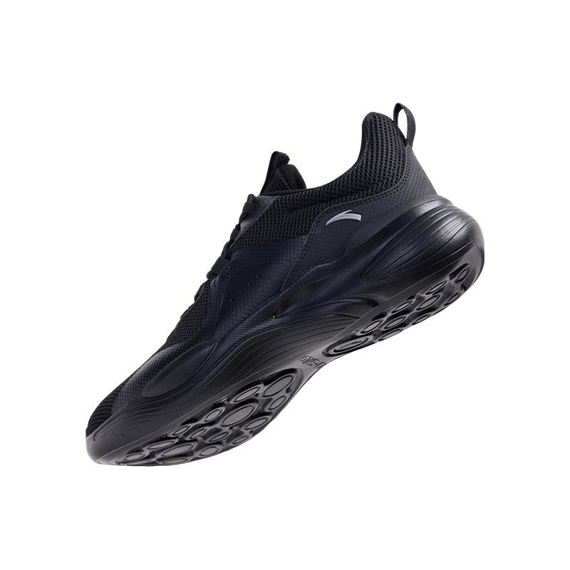 Anta Five Peaks Mesh Comfortable Shock Absorbing Non-Slip Wear-Resistant Low-Top Running Sports Shoes Kids Sneakers Dark-Night 122617704R-1