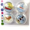 [L7757] - Set of 4 'Marine World' Magnets Blue and White