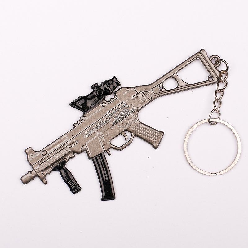 "12 cm PUBG-Schlüsselanhänger: Helm der Stufe 3, Bratpfanne und 98KAWM-Waffenmodell als Geschenk"