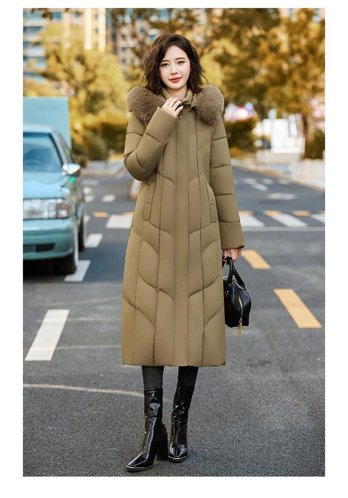 Mom's Winter Cotton Jacket: Stylish, Warm, Fleece-Lined Coat for Middle-Aged & Elderly