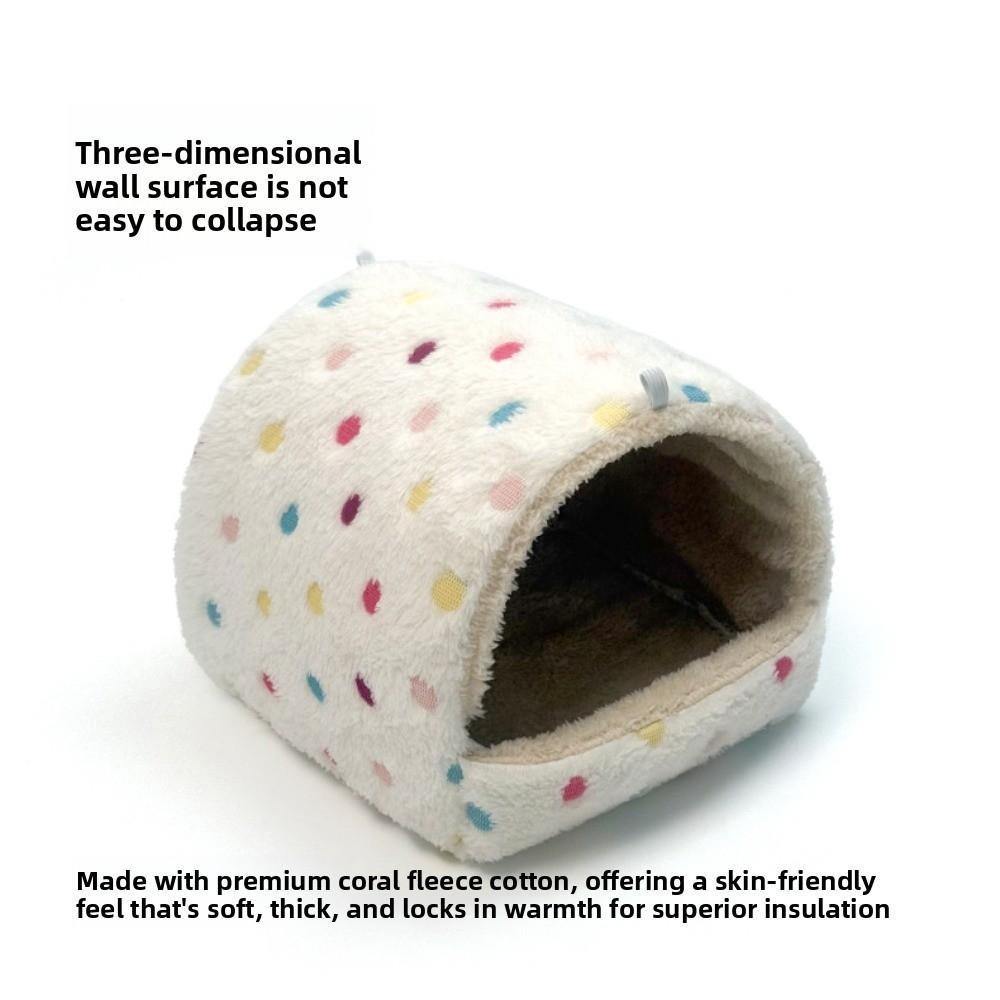 Coral Fleece Hanging Hamster Hammock Catoon Pattern Hamster Hanging Cage Guinea Pig Nest  Autumn