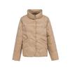 2024 Women's Winter Stand-Up Collar Plaid Down Jacket – Short, Stylish, Solid Color White Duck Down Outerwear