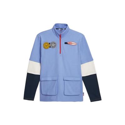 X Childhood Dreams Collaboration FW23 Logo Half-Zip Stand-Up Collar Sweatshirt Men Sweatshirt Blue 539918-01