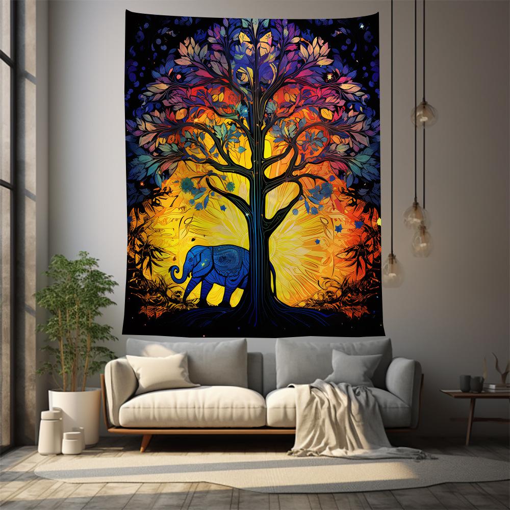 Elephant series room wall tapestries animal tapestries planet tapestry background fabric bedside wall tapestry carpet