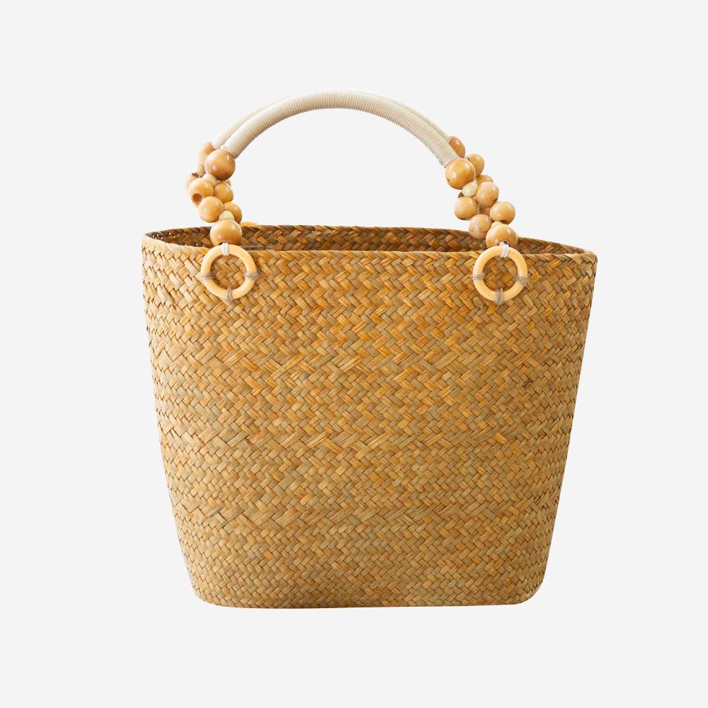 

Versatile Large-Capacity Woven Straw Tote - Women s Single Shoulder Beach Bag