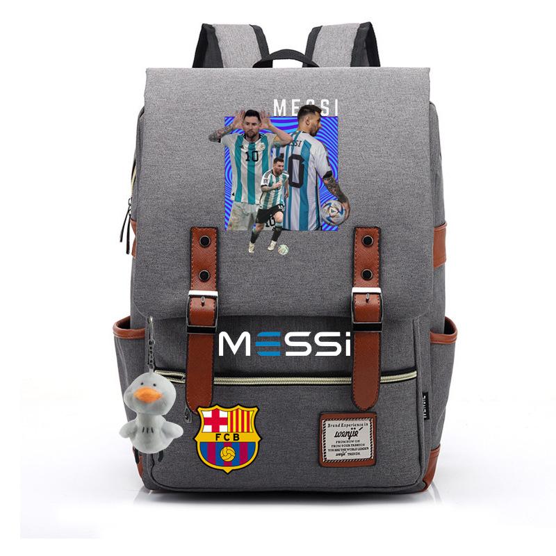 2023 neuer Schulranzen Lionel Messi Koreanischer Oxford-Stoff Rucksack Nylon, Reisetasche Damen Outdoor Rücken
