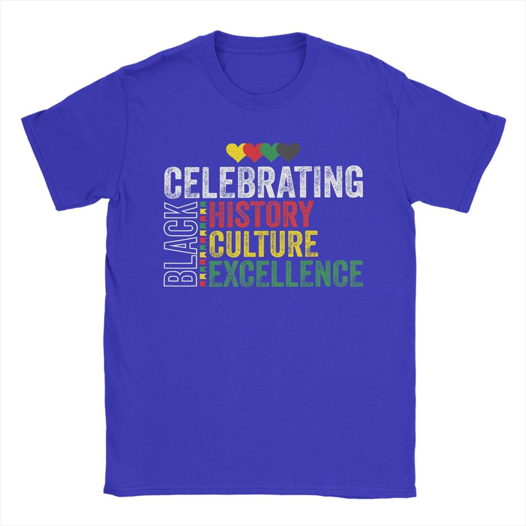 Celebrating Black History Month Afro African TShirt Summer Trendy Cool TShirts Couple 100 Cotton Short Sleeve Vintage Tops