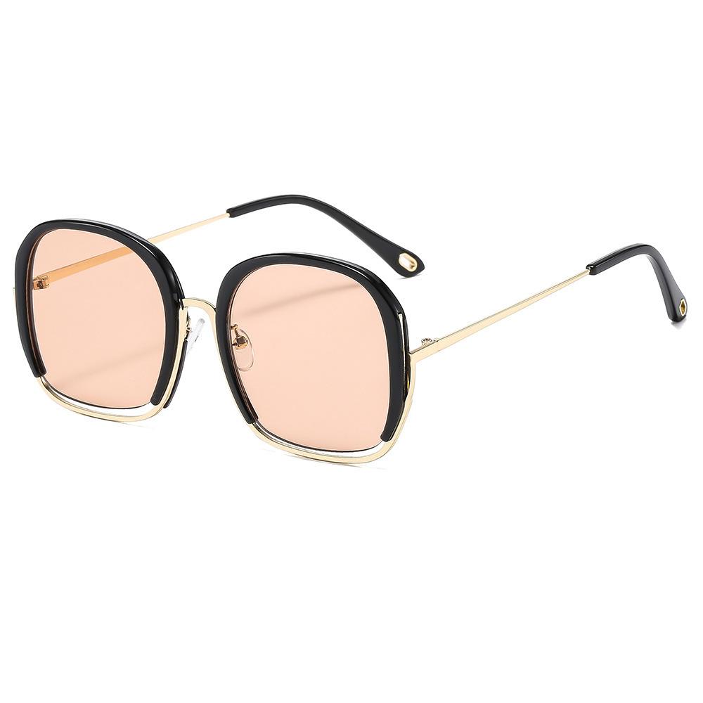 Fashion Retro New Round Shape Women Sunglasses Large Frame Personalized Casual High-End Outdoor Travel Men Sunglasses Uv400