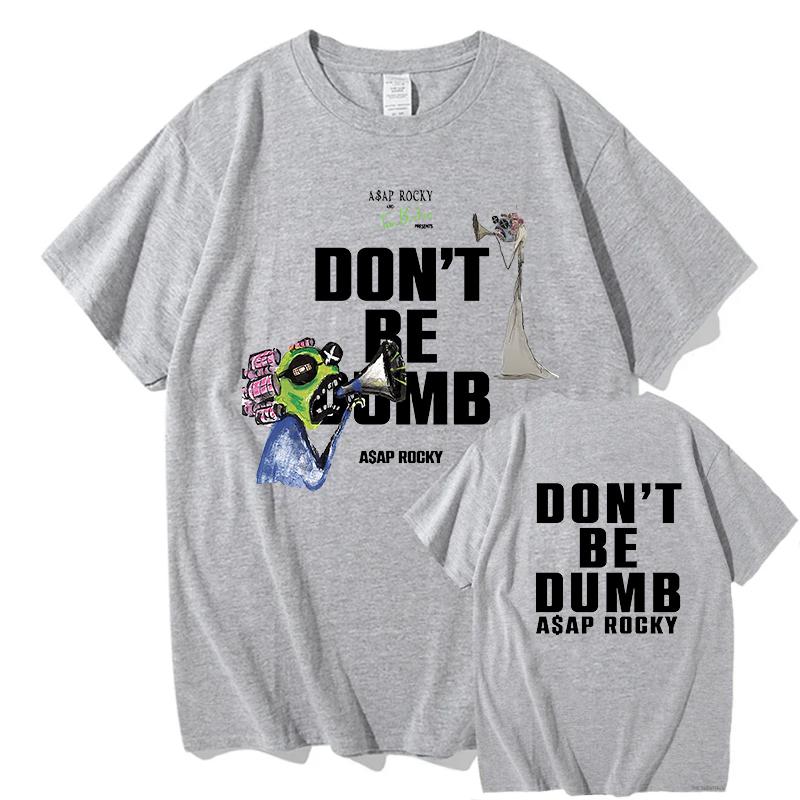AAP ROCKY Don t Be Dumb Tour 2025 Graphics Print T Shirts High Quality Unisexs Harajuku Tshirts Summer Cotton Tees Shirt Fans Gift