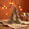 Christmas Tree Lantern Wooden Candlestick Table Lamp - Festive Home Decoration Ornament
