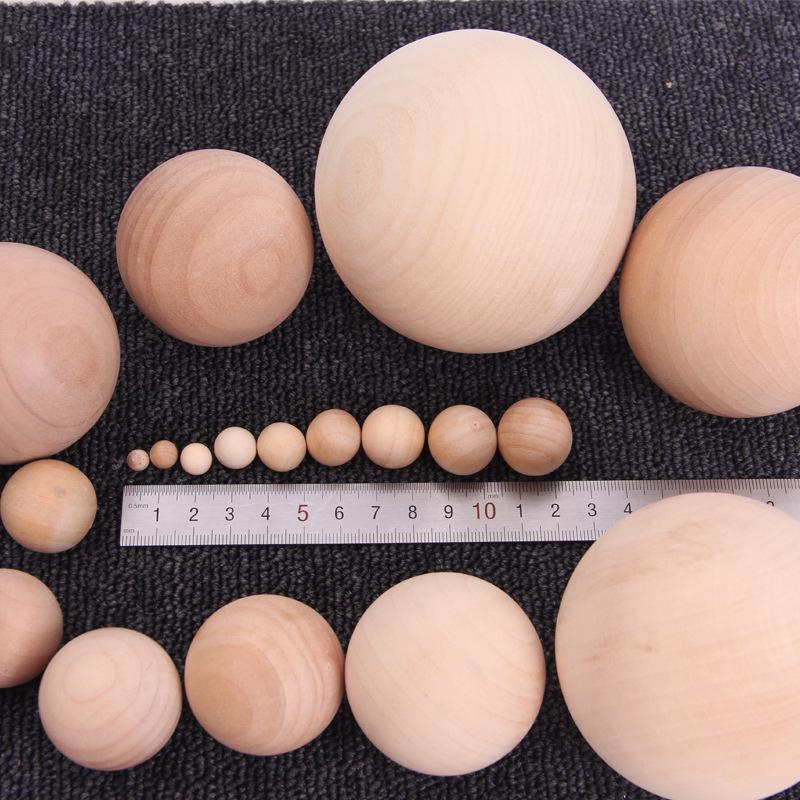Large Natural Solid Wood Handmade Round Beads for DIY, Paintable