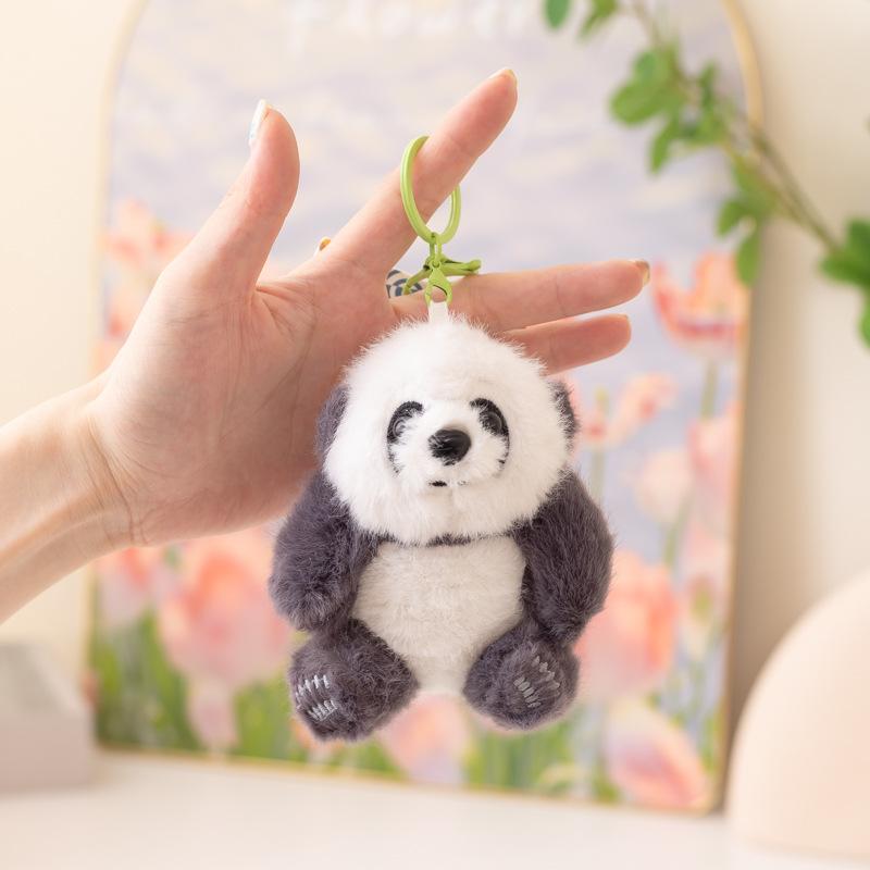 Cartoon Capibara Capybara Doll Plush Toy Hamburger Capybara Panda Small Pendant Bag Keychain