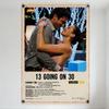 13 Going On 30 Movie Poster Vintage Metal Tin Sign for Home Bar Man Cave Decor, 2004 Comedy Film Wall Art with Embracing Couple