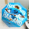 Haaland Print Automatic Umbrella, 8 Rib Iron Frame, Plastic Handle, Suitable for Outdoor Travel &Daily , Ideal Gift