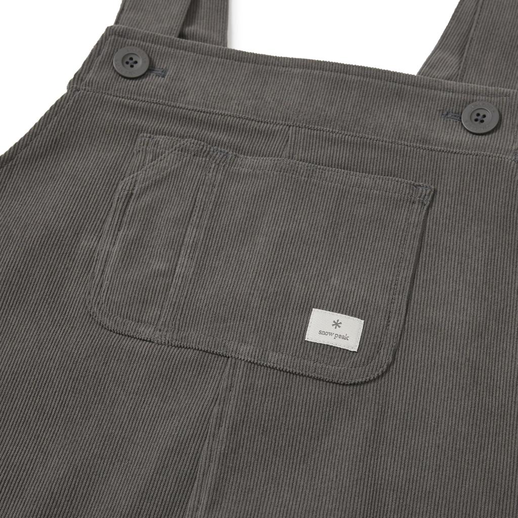 Snow Peak Corduroy Overall Dress Dark Size S Women's GS-S25WWFOP73, Grey,