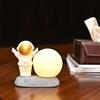 10 Cm Moon Lamp with Astronaut Figurine | Stunning Golden LED Light for Home, Office Desk, Car Dashboard, Modern Room Décor, and Perfect Gifting Idea