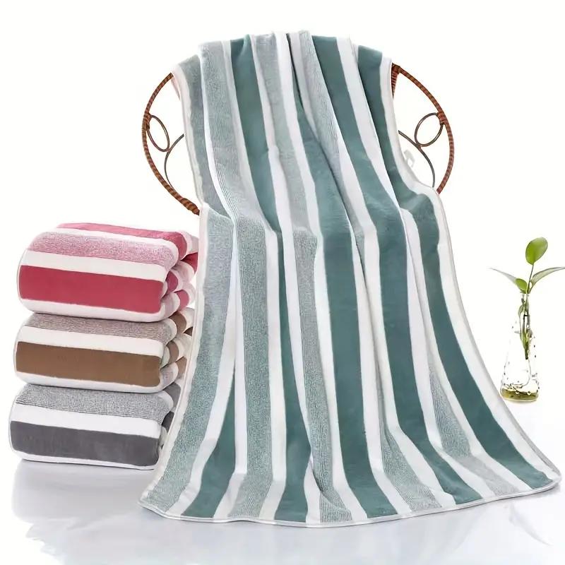 4-Piece Striped Bath Towel Set - Ultra-Absorbent, Quick-Drying light and thin Super Soft, Skin-Friendly