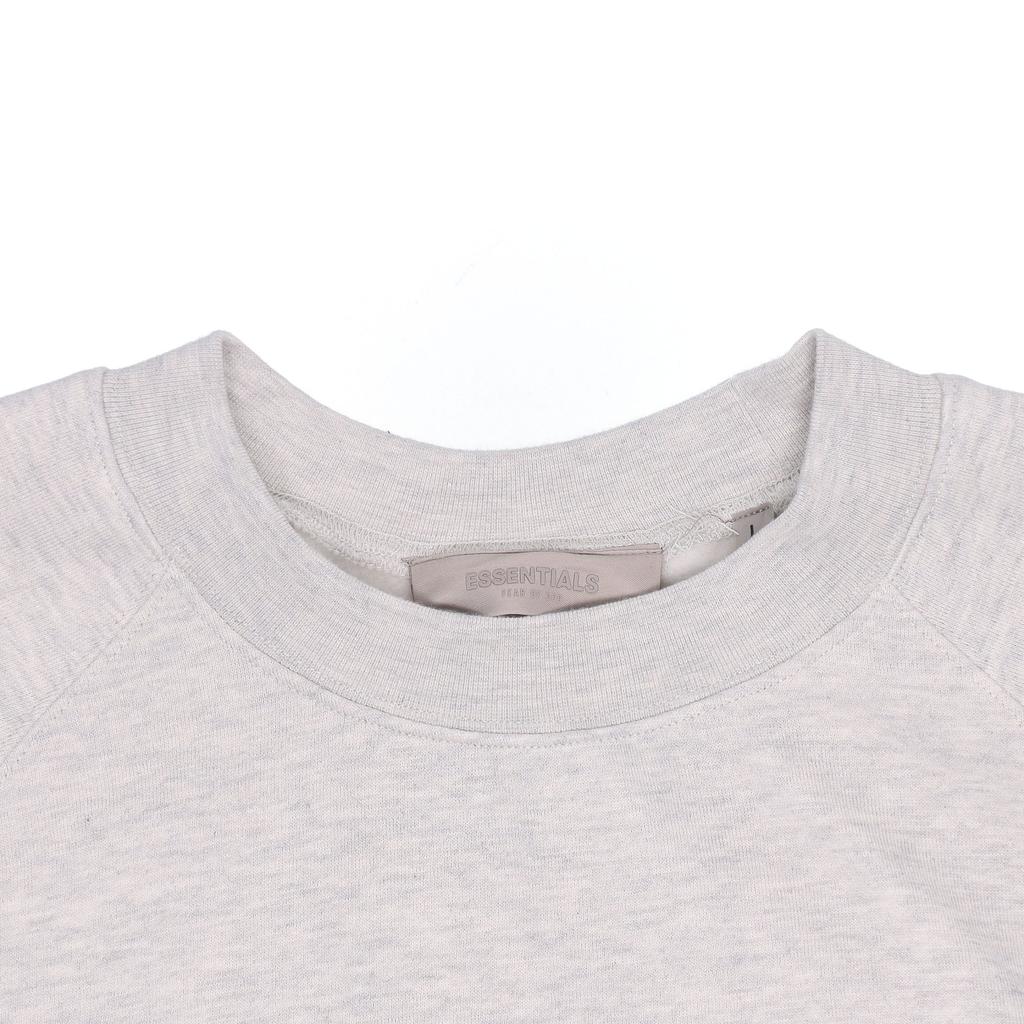 Fear of God Essentials S22 Crewneck Sweatshirt with Flocking and Fleece Lining Unisex Tops Light-Oatmeal FOG-SS22-036