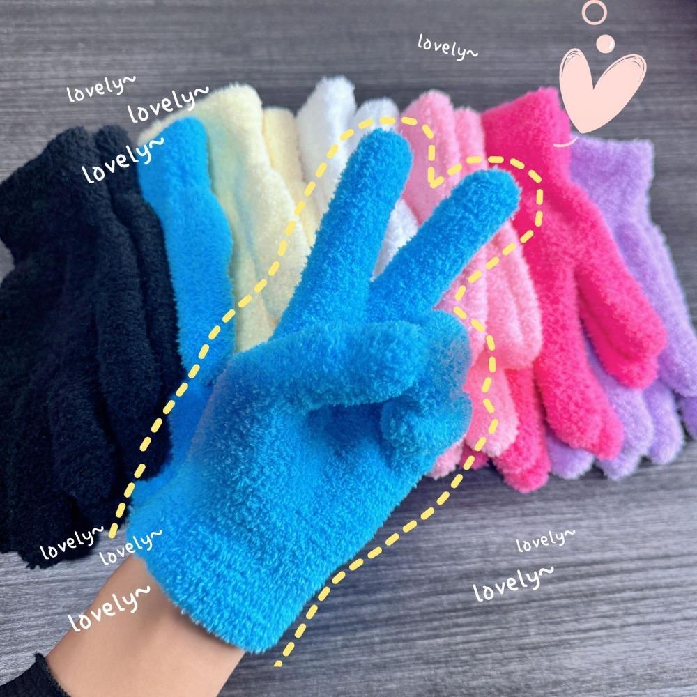 Gants Épais et Fourrés Résistants au Froid Gants Cinq Doigts Gants Tendance en Velours de Vison Hiver