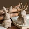 Nordic Cute White Rabbit Resin Figurine - Home Decor & Photo Prop