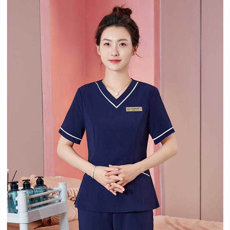 Unisex High-End Spa & Sauna Uniform Set for Beauty Technicians and Postpartum Recovery Specialists.