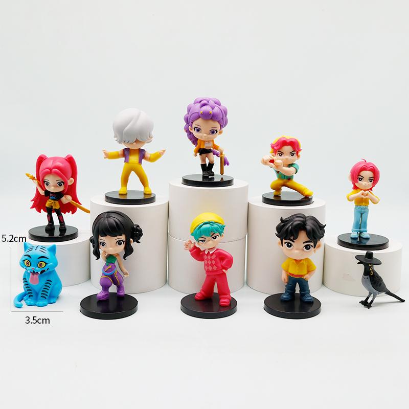 Anime Kpop Demon Hunters Action Figure Toy Derpys Tiger Rumi Mira Zoey Sussy Figurine Doll For Fans Gift Childen Gift