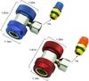 For R134A H/L Auto Car Quick Coupler Connector Brass Plating Adapter Air Conditioning Refrigerant Adjustable AC Manifold Gauge