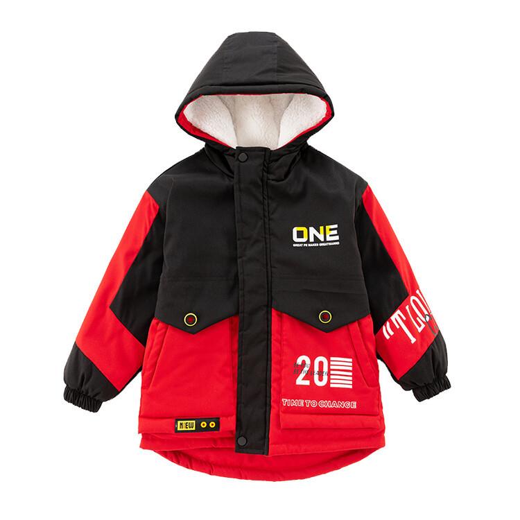 Kinder Winter Plus Samt Dicken Parker Mantel Outdoor Warme Jacke Monogramm Jacke