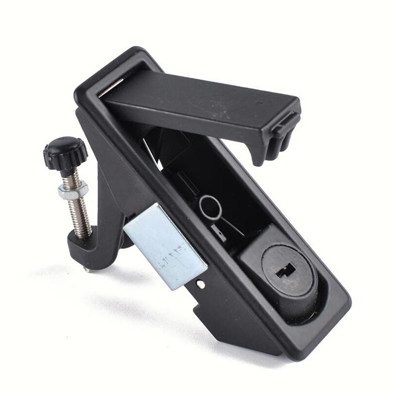 

1PC Zinc Alloy Compression Latch Lock Flush Mount Adjustable Lever Hand Operated Trigger Latch for Doors Cabinets Hardware чорний