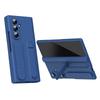 For Samsung Galaxy Z Fold7 5G Case with Tempered Glass Film Silicone Wristband Kickstand PC Phone Cover