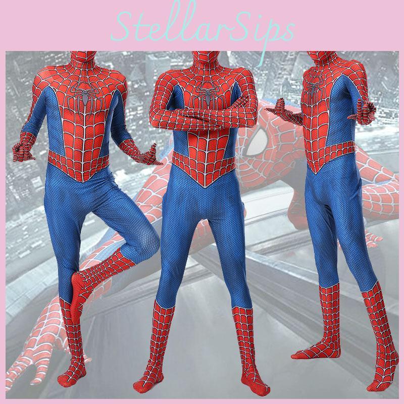 Exquisite Raimi Spiderman Cosplay Costume With Breathable Zentai Jumpsuit