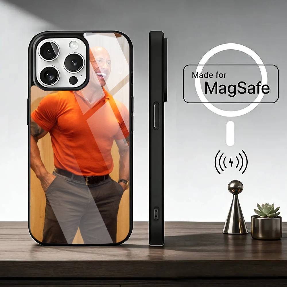 Actor D-Dwayne J-Johnson Phone Case For iPhone17,16,15,14,13,12,11 Plus,Pro Magnetic with Magsafe Wireless Charging iPhone13