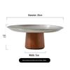 Ru Han Multi-functional Silver Serving Plate with Wooden Base