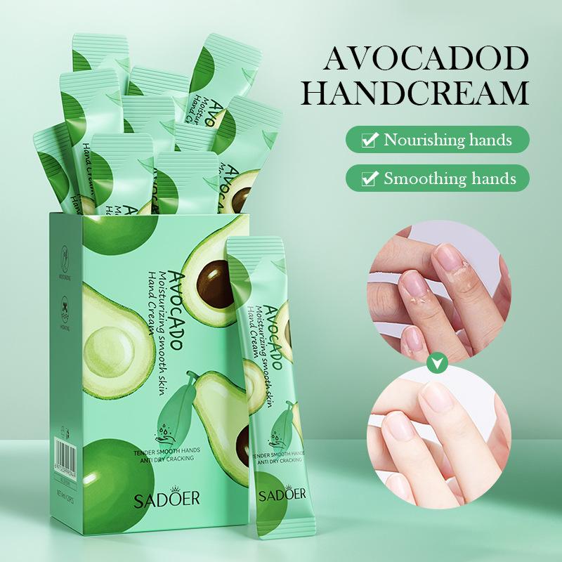 20 Piezas Caja de Crema de Manos Pura Inglesa SADOER Aguacate Melocotón Pomelo Crema de Manos Hidratante