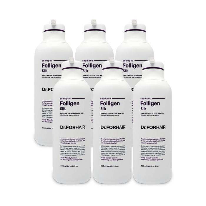 DR.FORHAIR Folligen Silk Шампунь для поврежденных волос 500 мл x 6 Ss (17603601)