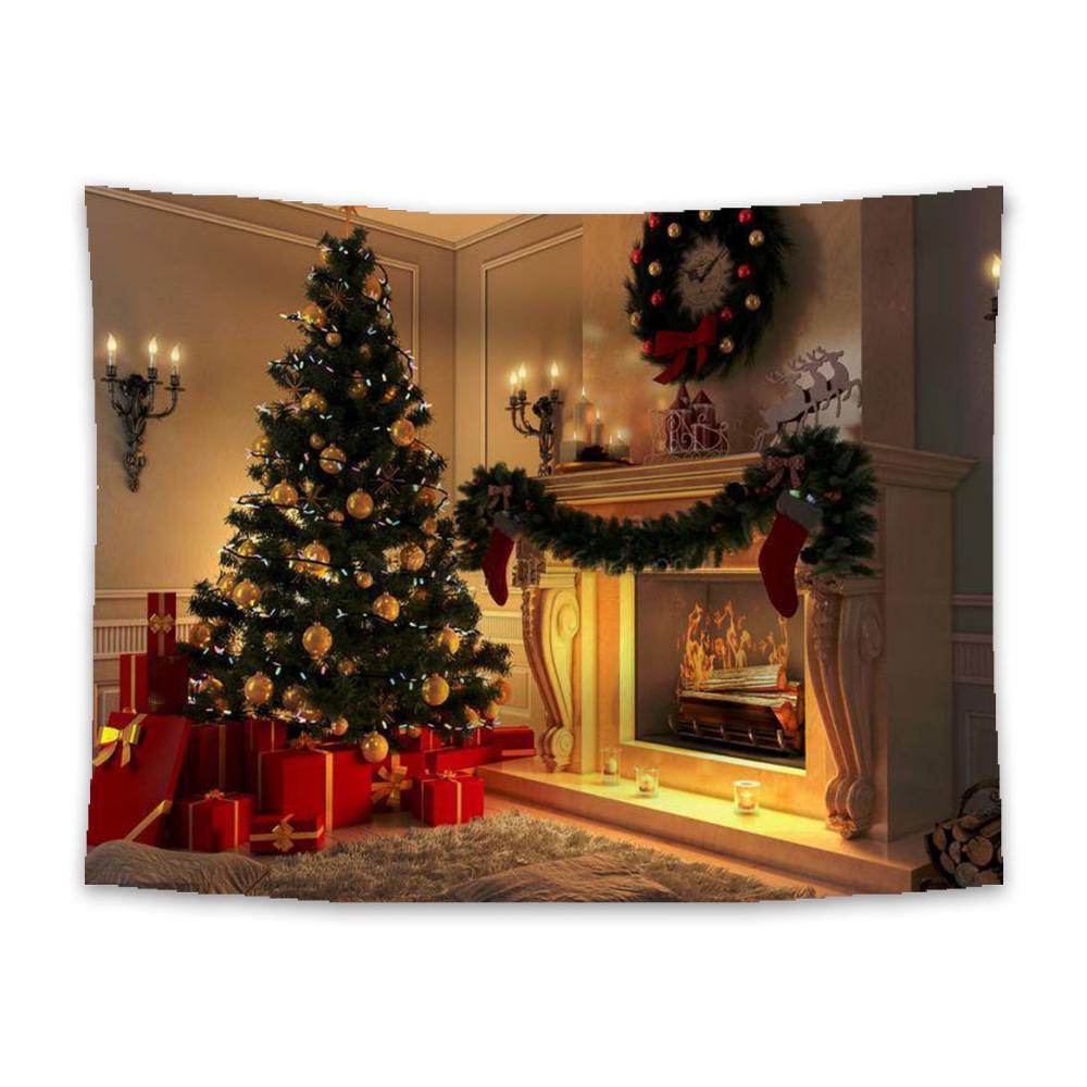 Christmas hanging cloth, wall cloth, background cloth, decorative cloth, room bedside tapestry, Nordic style tapestry