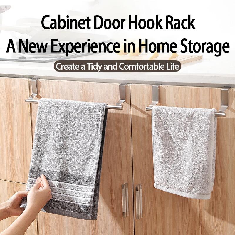 Stainless Steel Towel Rack Kitchen Towel Holder Sink Accessories Bathroom Towel Holder Under Sink Organizer SNJ004