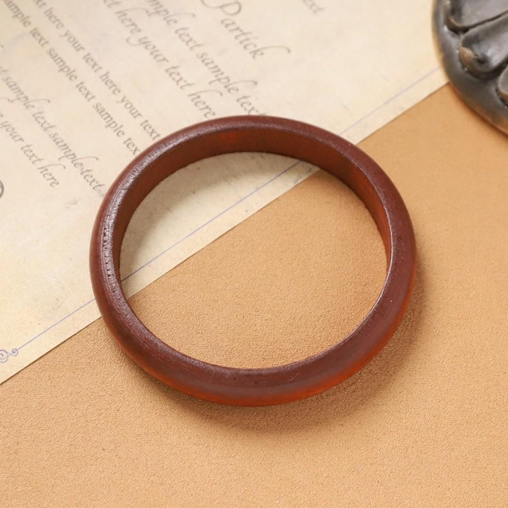 Round Wooden Bangles Ethnic Style Women Bangles Vintage Square Bracelets  Gifts