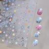 5D Bronzing Laser Pentagram Nails Sticker 3D Metallic Effect Exquisite Colorful Star Self Adhesive Nail Art Stickers Decals DIY
