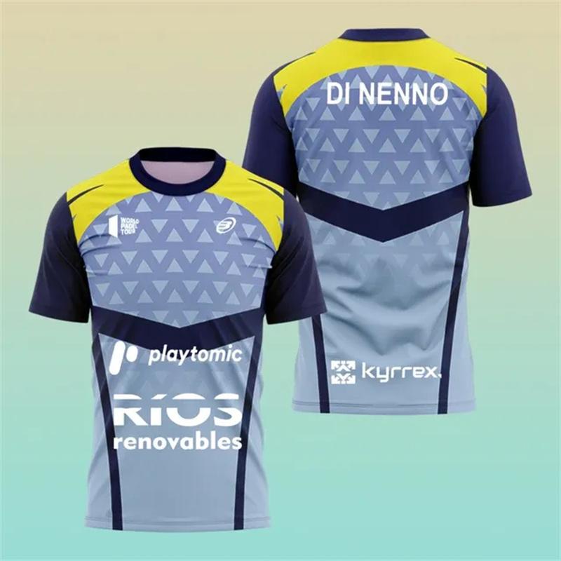 Summer Men Quick Drying Padel Short Sleeved T-shirt Men Professional Tennis Training Apparel Quality Outdoor Sports O-Neck Tees