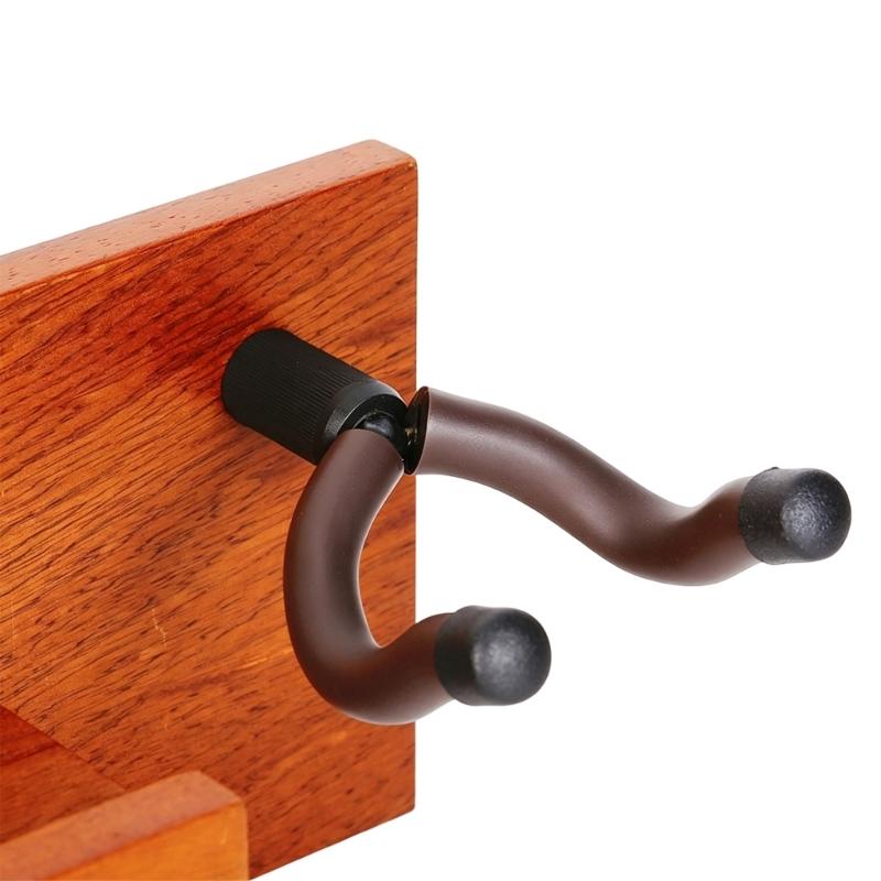Black Guitar Wall Hook Handcrafted Wood Texture Musical Instrument Hanger Suitable for Music Rooms and Decorating