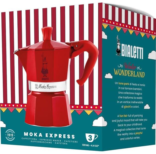 

Кофеварка Bialetti Moka Express Winter Wonderland 3 чашки красный (1006)