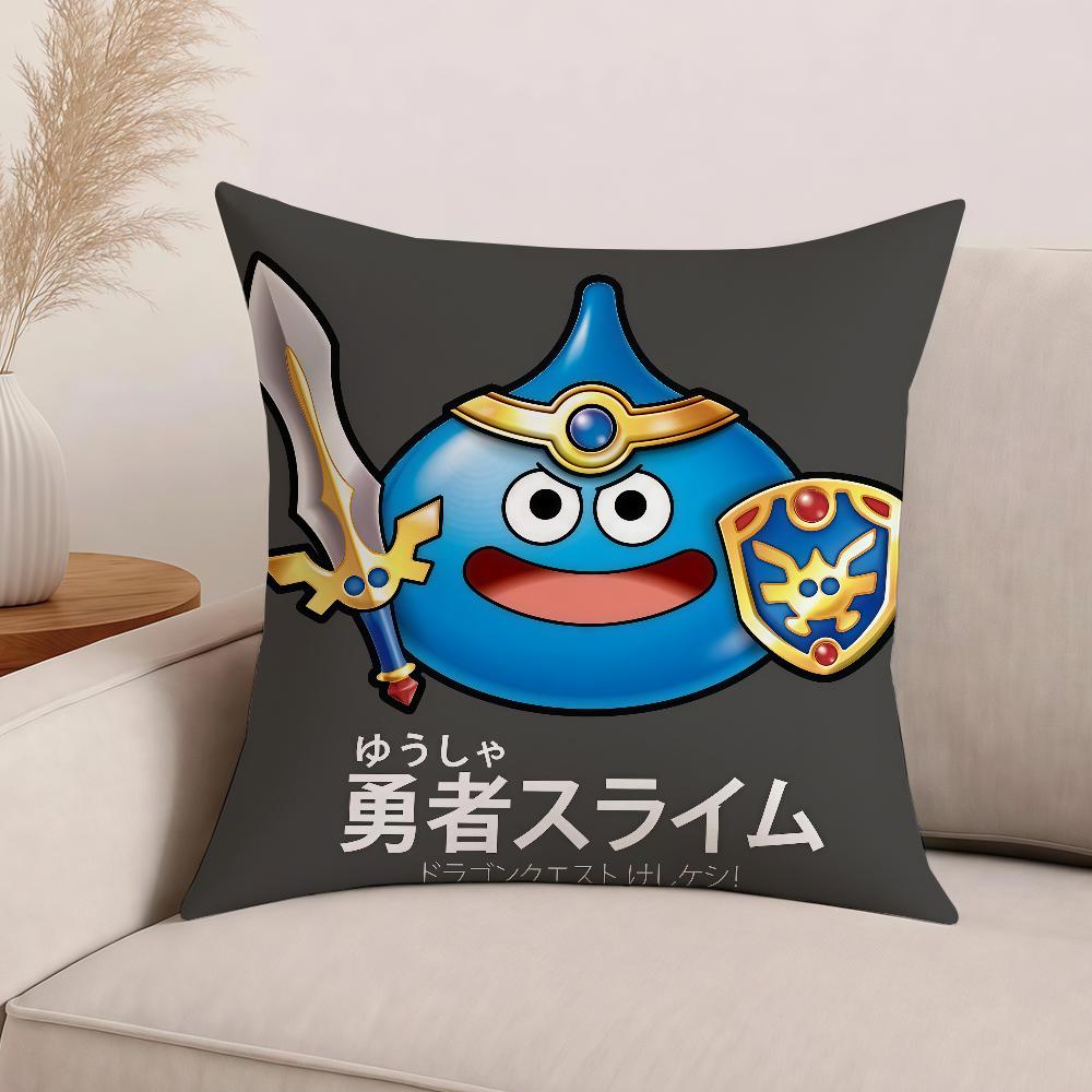 Cartoon Slime Dragon Quest Children Pillow Case Office Cushions Suitable For Sofa Car Bedroom Decorative Cushion Cover