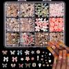 New Foreign Trade Mixed Nail Art Decorations Five-Petal Flower Ice-Transparent Three-Dimensional Butterfly Stickers Decals