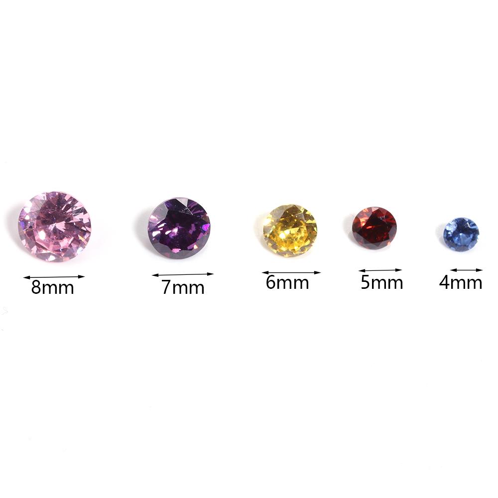 10/20pcs Diamond Shape Zircon 4-8mm High-quality Shiny Pointed Bottom Zircon Loose Stone For Jewelry Making DIY Necklace Decor