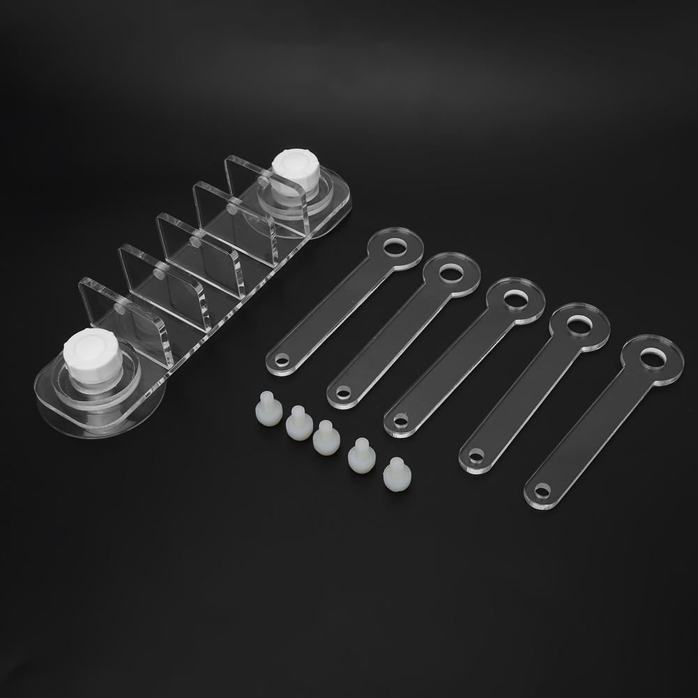 Acrylic Transparent Aquarium Five Claw Life Tree Shape Coral SPS Button 5 Hole Frag Rack Base Fish   Accessories