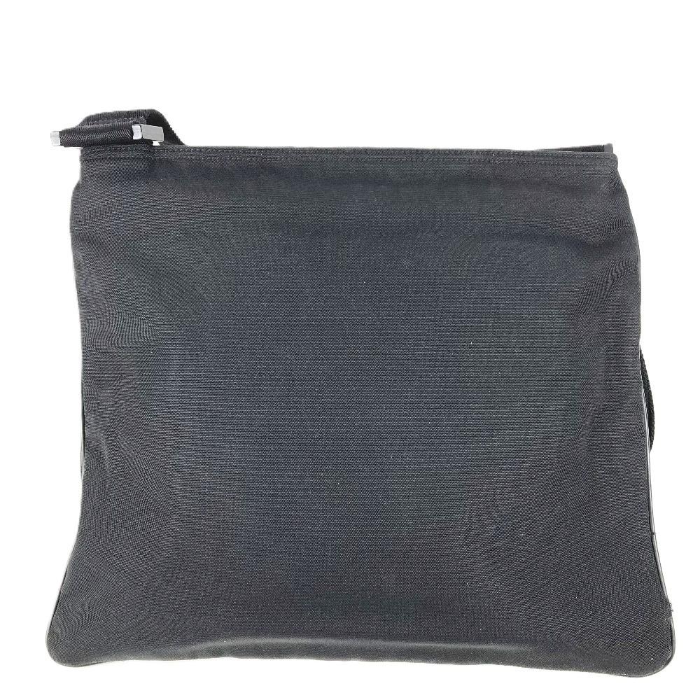 Gucci 181067 GG Logo Bag Crossbody Shoulder Bag Nylon Black