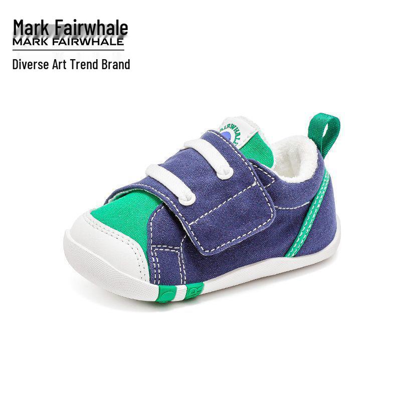 Mark Fairwhale Boys' Waterproof Leather Sports Shoes - 2025 Autumn Collection, Non-slip Running Shoes for Middle and Older Children.