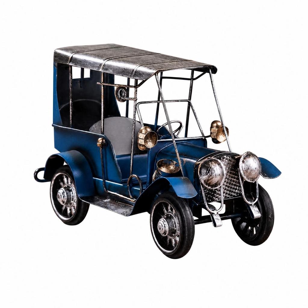 Retro Car Collectible Shiny Classic Open-Front Miniature Automobile Elegant