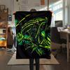1PC Alien Print Flannel Blanket, High Quality All Seasons, Home Decor, Warmth and Comfort, Perfect for Christmas Gifts